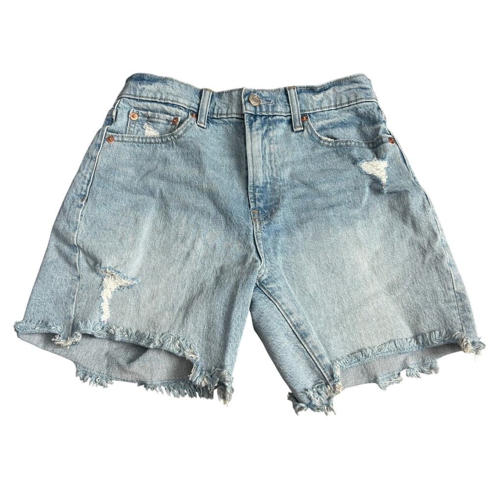 Gap Cheeky Midi Short High Rise Light Wash 90s Y2k Women's 26